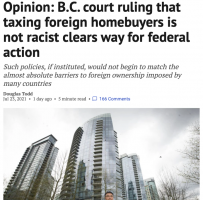 【房产】还得涨？BC省法院裁定外国买家税不是种族歧视