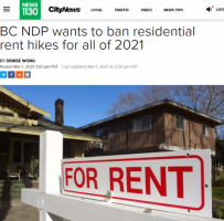 最新通知，BC省要禁止涨房租到2021年底!